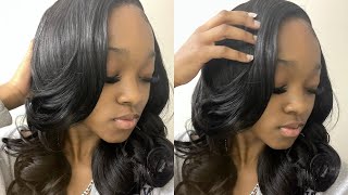 Flat Deep Side Part 4X4 Closure Wig Install With Soft Edges Ft. Lakin Hair