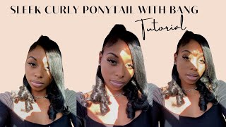 How To: Ponytail With Side Bang Under $30 | Beginner Friendly