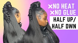 No Heat No Glue Half Up/Dwn | Curls Queen