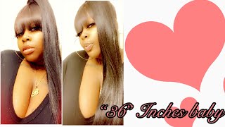 36 Inches High Ponytail......./With Blunt Cut Bang (Outre Pretty Pony)
