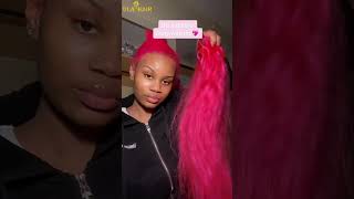 Pink Hair Rocked!Sleek Genie Ponytail On Natural Hair | Light Pink Color Dye Tutorial Ft.@Ulahair