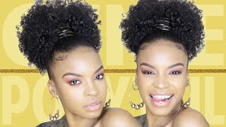 Genie Ponytail With Popping Curls | Natural Hair