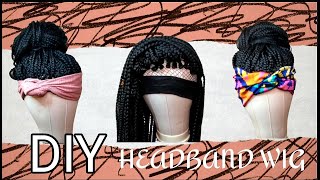 How To : D.I.Y Box Braid Headband Wig | How To Make A Headband Wig | Ft Union Beauty