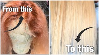 Diy How To Remove Hair Dye From 613 Wig | Reverse Watercolor | Janet Collection 613 Wig