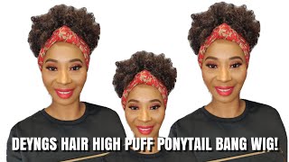 Deyngs Hair Aliexpress Afro Kinky High Puff Curly Headband Wig!
