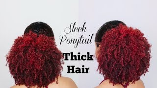 Sleek Low Ponytail On Dry Hair | Type 4 Natural Hair