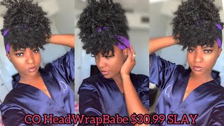 30.99 Easy Install Side Ponytail Headwrap Wig | #Coheadwrapbabe