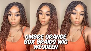 Ombre Orange Box Braids Lace Closure Wig | Wequeen | Lindsay Erin