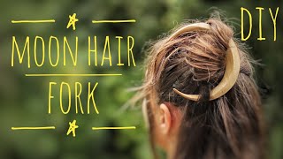 Diy - Moon Hair Fork - From Log To Hair Clip