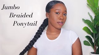Attempting A Jumbo Braid Ponytail On 4C Natural Hair | Yessira Assani