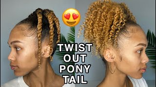 The Twist Out Ponytail | Sleek Defined Curly Ponytail On Natural Hair