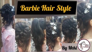 Most Beautiful Barbie Hairstyle || Messy Bun Hairstyle @Mekissalonofficial