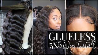 Glueless Hd 5X5 Closure Wig Install & Soft Crimps Ft. Love Letter Black Label Hair + Tips & Tricks