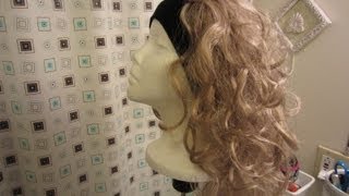 Wig 4 Sale ~ Paula Young Yvette Headband Wig Curly Light Ash Blonde