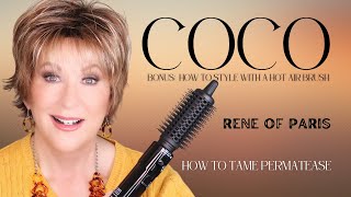 Rene Of Paris Coco Wig Review | Maple Sugar R | How To Tame Permatease And Use A Hot Air Brush