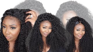 Curly Edges?!  Omg!!! Must See Realistic Curly 13X4 Lace Wig Install | Julia Hair