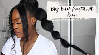 How To: Genie Bubble Ponytail With Bangs|| Quarantine Hair Styling