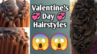 Beautiful Hairstyle For School L Super Quick Hairstyle Tutorial , Valentine'S Day Special Hairs