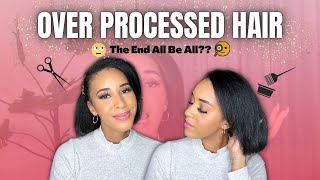 Easy Step By Step Method To Fix Over Processed Relaxed Hair | Healthy Relaxed Hair