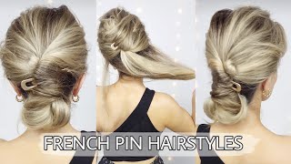 2 French Pin Hairstyles #Shorts