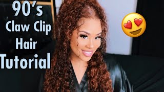 How To : Claw Clip Half Up Half Down | Ft Ali Grace Hair
