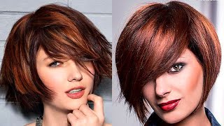Short Hair Hairstyles//Trendy Short Bob Haircuts With Bangs For Women 2023