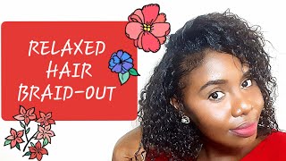 Perfect Braid-Out On Relaxed Hair | Simple Braid-Out Tutorial To Defined Curls | Hairstyle Examples