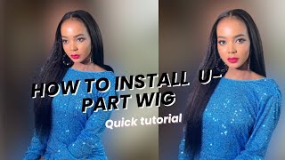U Part Wig  Installation For Beginners//U Part Wig For Black Women //Julia Hair || Casha Tv