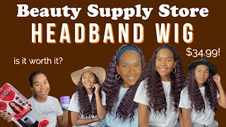 Beauty Supply Store Headband Wig Review| With Unboxing & Headband Wig Installation | Super Easy