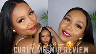 Pre Cut Glueless Wig! It'S Giving Inches! Wig Install & Review Ft Curly Me Hair