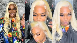 Super Melted | 613 Blonde Wig Install With Baby Hairs| Ashimary Hair
