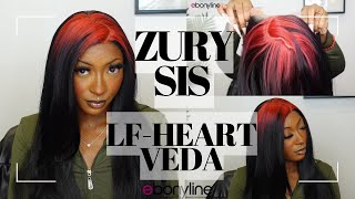 Heart Part Wig Zury Sis Heart Part Synthetic Hair Hd Lace Front Wig  "Lf-Heart Veda" |Ebon