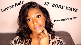 Luvme Hair Pre-Plucked Lace Front Wig | 12'' Body Wave