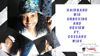 Curly Headband Wig From Amazon! | Affordable Headband Wig Unboxing And Review | Ft. Cossaro Wigs