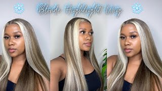 It'S Giving Icy  Blonde Highlight Wig Install + Review Ft. Ashimary Hair