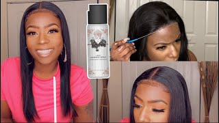Lazy 10 Min 4X4 Closure Wig Install Using Frontal Queen Lace Melting Spray Ft Blackmoon Hair