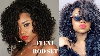 Perfect Flexi Rod Set On Kinky Straight Hair | Protective Styling | Omgherhair