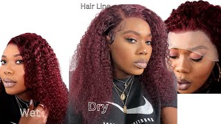 *Detailed* Installation Of Burgundy Color Wig | Start To Finish | Using Aligrace Hair