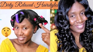 Relaxed Hairstyles On Dirty Relaxed Hair | Relaxed Hairstyles