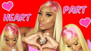 The Perfect Valentines Wig : Zury Sis Heart Part Synthetic Hd Lace Front! #Hdlace #Wigreview #613