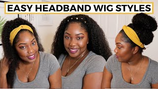 Curly Headband Wig Hairstyles | 6 Easy Styles For Beginners