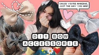 Diy Bow Accessories  || Hair Accessories || Aesthetic Stuff || How To Make Korean Hair Accessories.