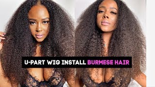 How To Install U-Part Wig Fast And Easy Ft. Xo Crissy Hair | Burmese Hair | Crystal Chanel