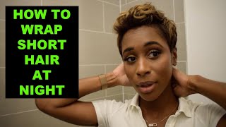 How To Wrap Short Hair At Night
