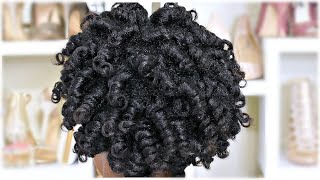 I Used Conditioner To Curl My Natural Hair  | Juicy Heatless Curls