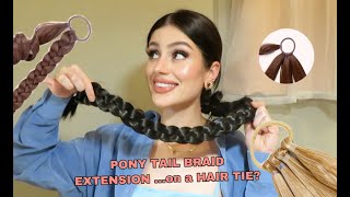 Braid Extension On A Hair Tie - First Impression | Lullabellz 34" Ponytail Braid Extension