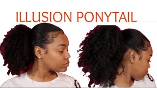 Want Your Ponytail To Look Longer?! Illusion Ponytail On Natural Hair