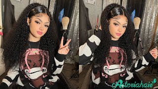 Viral Slick Back Half Up Hair Style On Curly Hair What Lace?| Asteria Hair