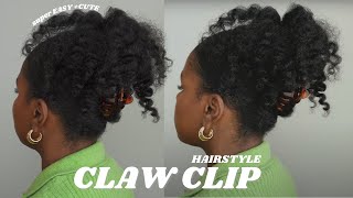 Claw Clip Hairstyle | Simple, Flirty  + Cute Natural Hairstyle