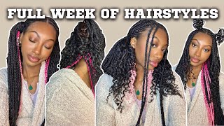 How To Style Long Knotless Braids/ Box Braids! | 7 Quick & Easy Hairstyles